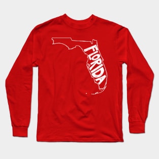 Florida (White Graphic) Long Sleeve T-Shirt